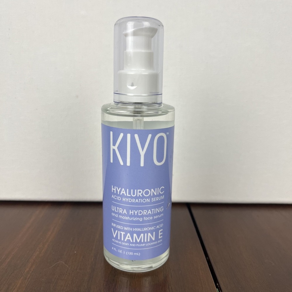 KIYO Hyaluronic Acid Serum 4oz Vitamin E Hydrating Anti-Aging Face Plumping USA